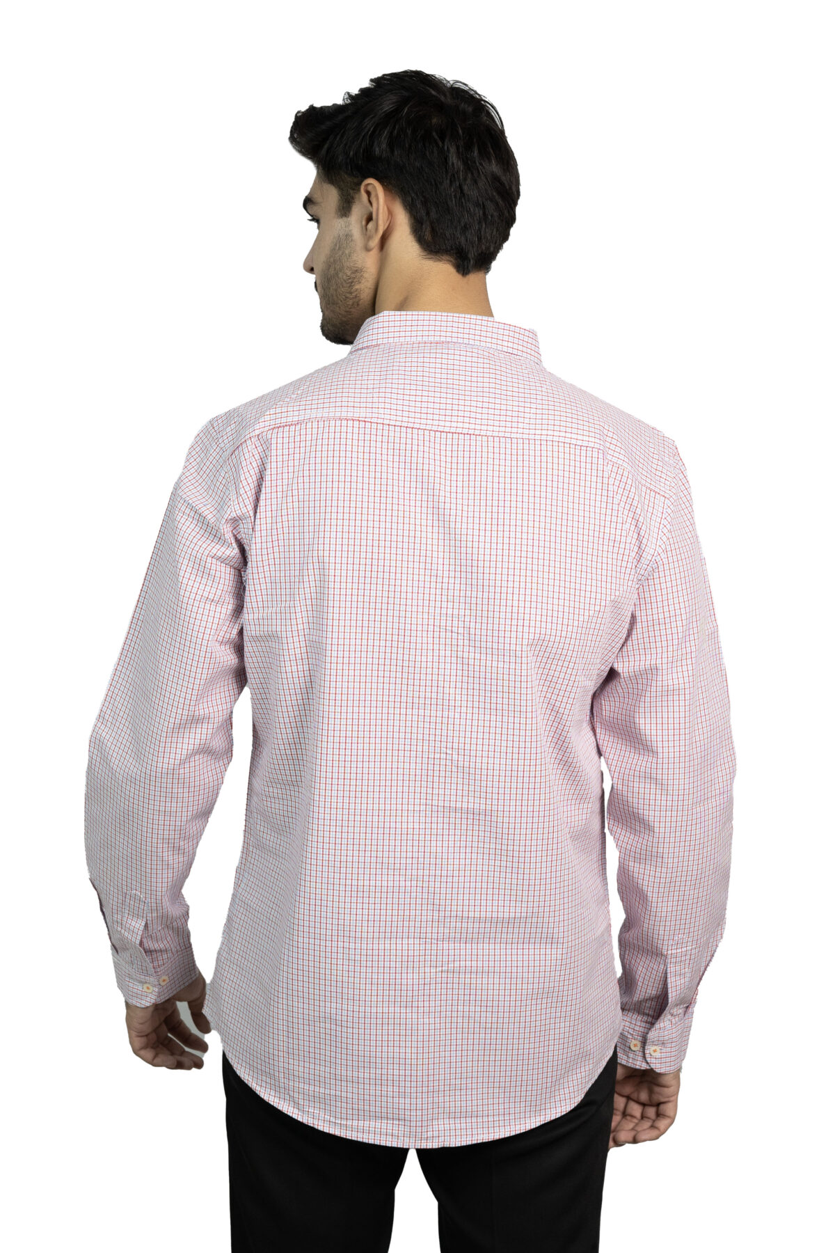 Red & White Small Check Fabric Shirt