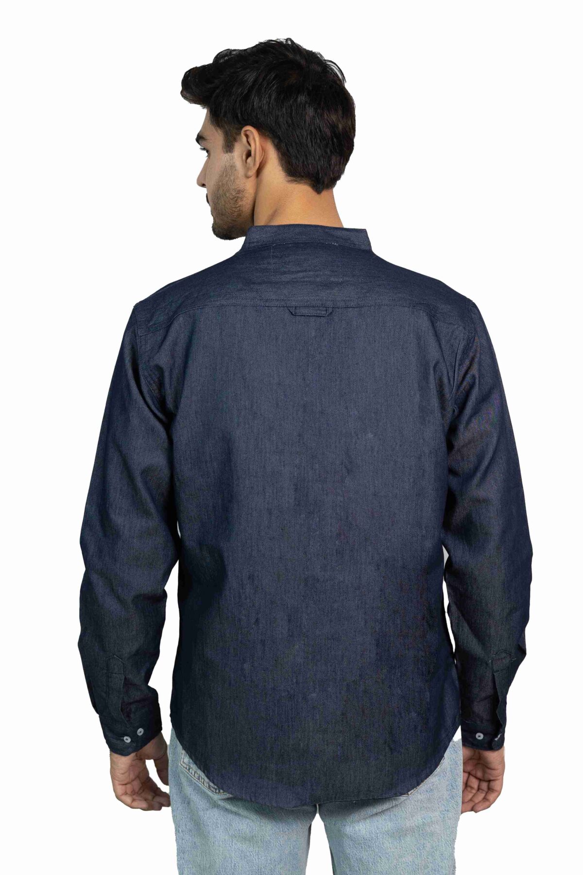 Men's Blue Denim Kurta Shirt